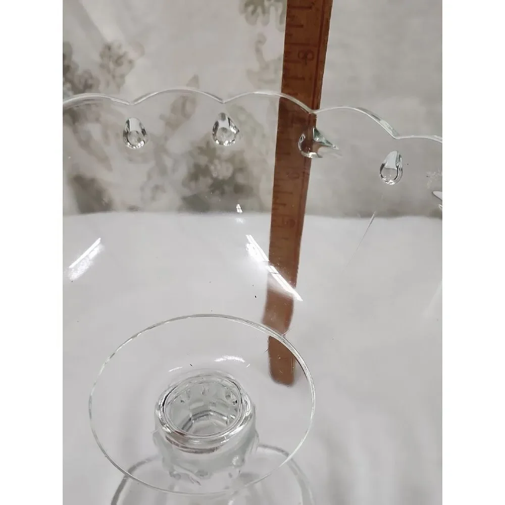 Vintage Indiana Glass Co. Teardrop Pedestal Compote Bowl